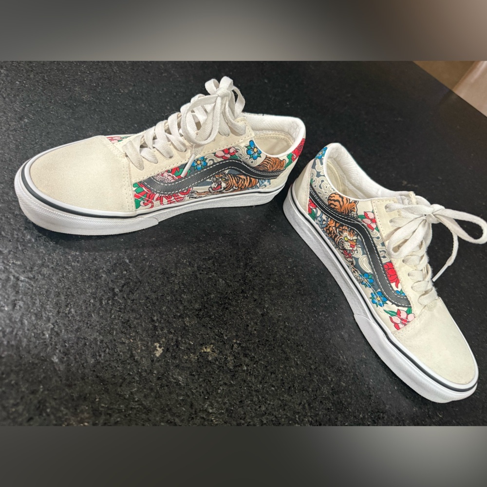 Vans Old Skool ‘Tiger Floral’ – Multi / True White (8) - Picture 8 of 13
